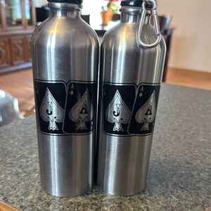 Stainless Steel Water Bottles with Ace and Jack Design